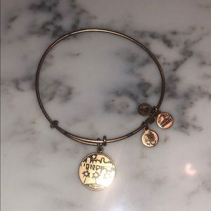 Alex and Ani gold Miami charm bracelet
